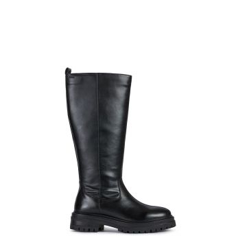 Geox Bocanci copii femei, culoarea negru, cu toc plat Geox Bocanci copii femei, culoarea negru, cu toc plat