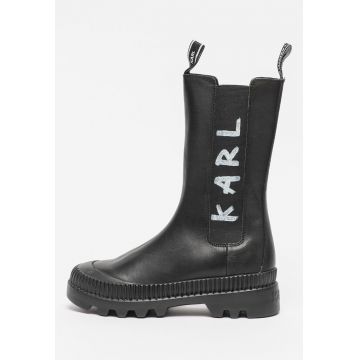 Cizme Chelsea mid-calf din piele Trekka