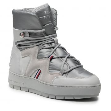 Cizme de zăpadă TOMMY HILFIGER - Snowboot FW0FW06052 Grey Whisper PQU