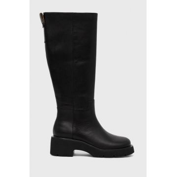 Camper ghete de piele Milah femei, culoarea negru, cu platforma Camper ghete de piele Milah femei, culoarea negru, cu platforma
