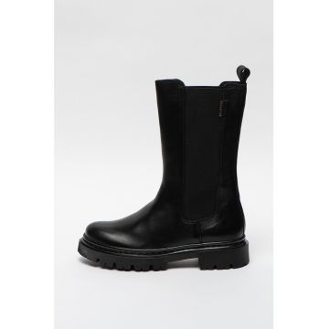 Cizme mid-calf de piele