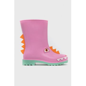 Melissa cizme copii Rain Boot + Fabula Inf culoarea roz