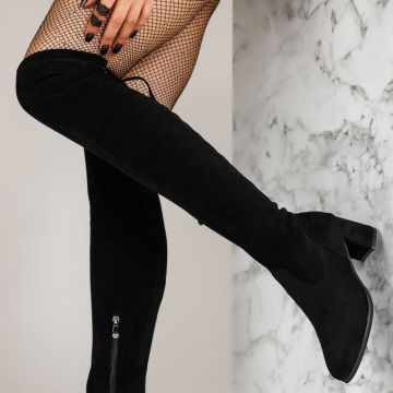 Cizme Lungi Dama Kyra Negre #12759