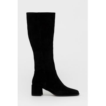 Vagabond Shoemakers cizme din piele intoarsa Stina femei, culoarea negru, cu toc drept