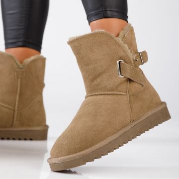 Cizme Scurte Dama din Piele Naturala Callie Verzi #13157