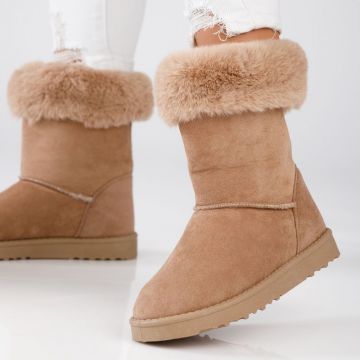 Cizme Scurte Dama South Khaki #13183 Cizme Scurte Dama South Khaki #13183