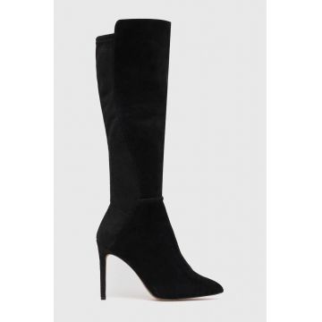 Aldo cizme din piele intoarsa Sophialaan femei, culoarea negru, cu toc cui
