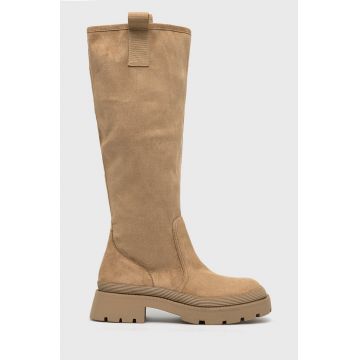 Answear Lab cizme femei, culoarea maro, cu platforma