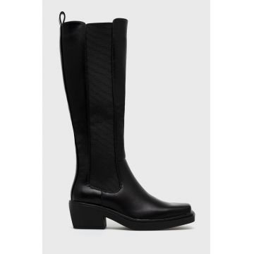 Answear Lab cizme femei, culoarea negru, cu toc drept, izolare usoara