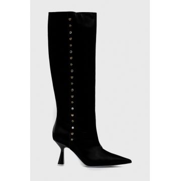Chiara Ferragni cizme Cf Heel Wide femei, culoarea negru, cu toc cui