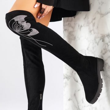 Cizme Lungi Dama Sophia Negre #13221