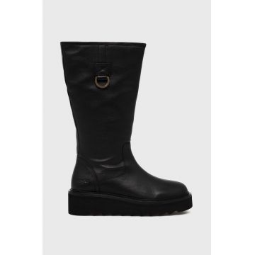 Wrangler cizme Jane Hi femei, culoarea negru, cu platforma