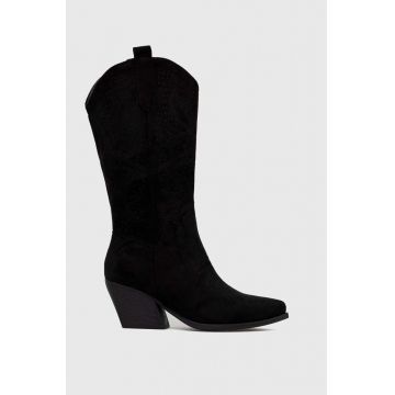 Answear Lab cizme femei, culoarea negru, cu toc drept