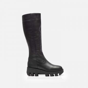 Cizme damă din piele naturală - 427 C Negru box
