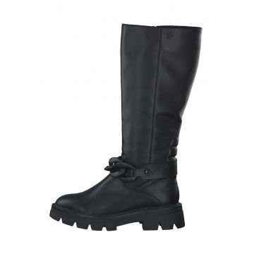 Cizme mid-calf de piele ecologica