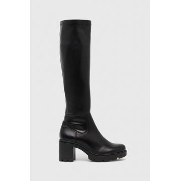 Wojas cizme femei, culoarea negru, cu toc drept