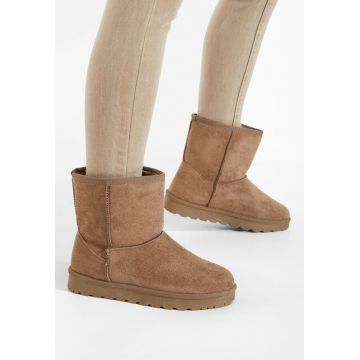 Cizme tip ugg kaki Celesa