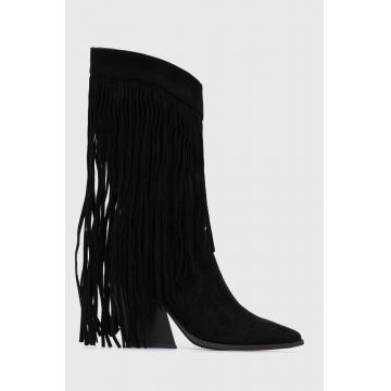 Answear Lab cizme femei, culoarea negru, cu toc drept