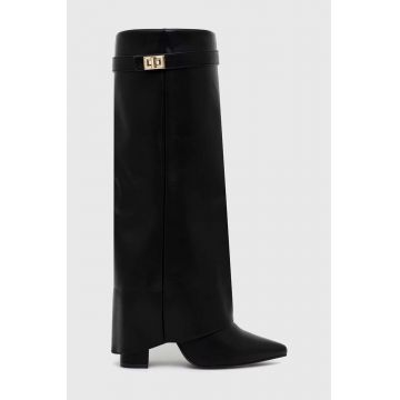 Answear Lab cizme femei, culoarea negru, cu toc drept