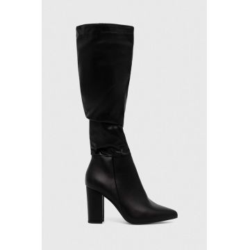Answear Lab cizme femei, culoarea negru, cu toc drept