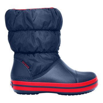 Cizme Crocs Winter Puff Boot Kids Bleumarin - Navy/Red