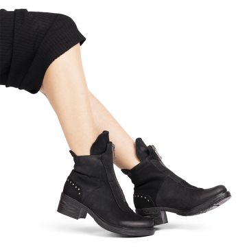 Cizme dama din piele ecologica impermeabile Negre Teofila Marimea 40