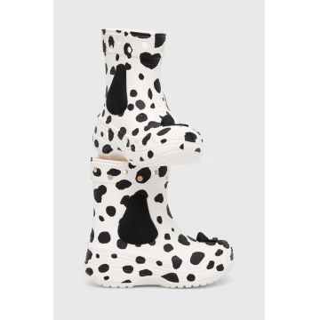 Crocs cizme copii culoarea alb