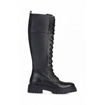 Geox cizme D IRIDEA G femei, culoarea negru, cu toc plat, D16HRG 05443 C9999