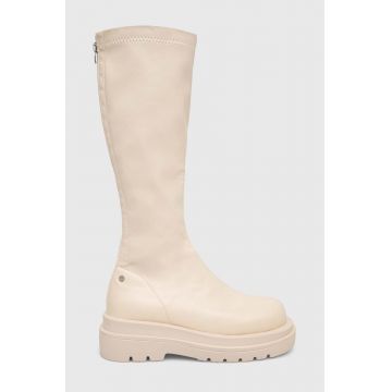 GOE cizme femei, culoarea bej, cu platforma, MM2N4067.BEIGE