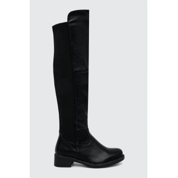 Answear Lab cizme femei, culoarea negru, cu platforma