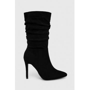 Answear Lab cizme femei, culoarea negru, cu toc cui