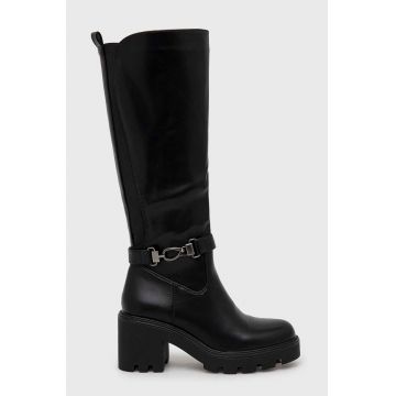 Answear Lab cizme femei, culoarea negru, cu toc drept