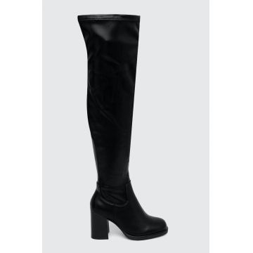 Answear Lab cizme femei, culoarea negru, cu toc drept