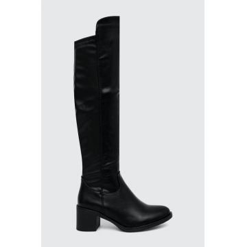 Answear Lab cizme femei, culoarea negru, cu toc drept