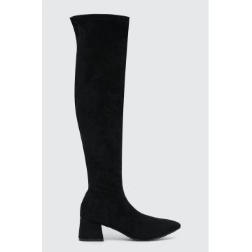 Answear Lab cizme femei, culoarea negru, cu toc drept