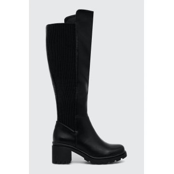 Answear Lab cizme femei, culoarea negru, cu toc drept