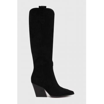 Answear Lab cizme femei, culoarea negru, cu toc drept