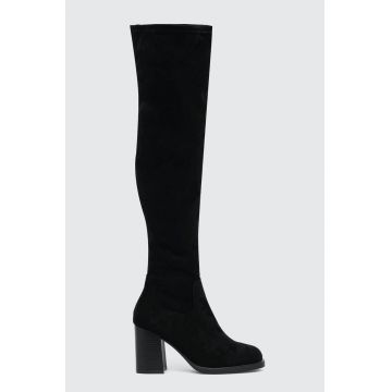 Answear Lab cizme femei, culoarea negru, cu toc drept