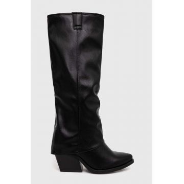 Answear Lab cizme femei, culoarea negru, cu toc drept