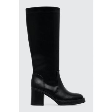 Answear Lab cizme femei, culoarea negru, cu toc drept, izolare usoara
