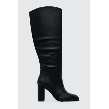 Answear Lab cizme femei, culoarea negru, cu toc drept, izolare usoara
