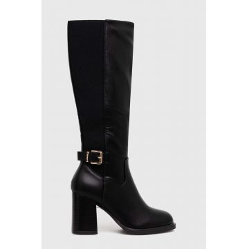 Answear Lab cizme femei, culoarea negru, cu toc drept