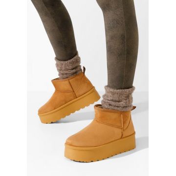 Cizme cu platformă Savieda camel