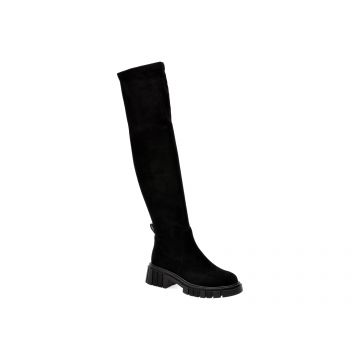 Cizme GRYXX negre, 445J58, din piele intoarsa si material textil
