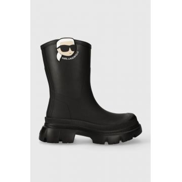 Karl Lagerfeld cizme TREKKA RAIN NFT femei, culoarea negru, KL43567