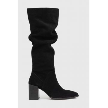 Medicine cizme culoarea negru, cu toc drept