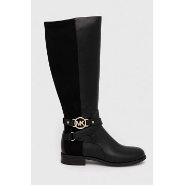 MICHAEL Michael Kors cizme Rory femei, culoarea negru, cu toc plat, 40F2ROFB6L