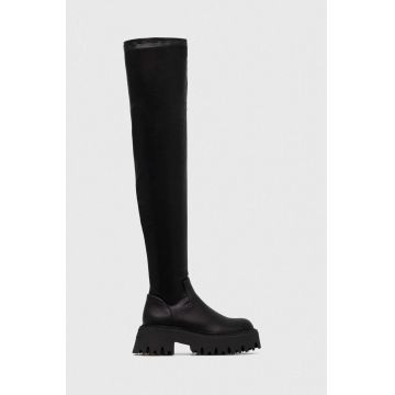 Steve Madden cizme Outsource femei, culoarea negru, cu platforma, SM11002706