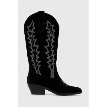 Steve Madden cizme Wildcard femei, culoarea negru, cu toc drept, SM11002715