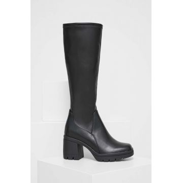 Answear Lab cizme femei, culoarea negru, cu platforma, izolare usoara